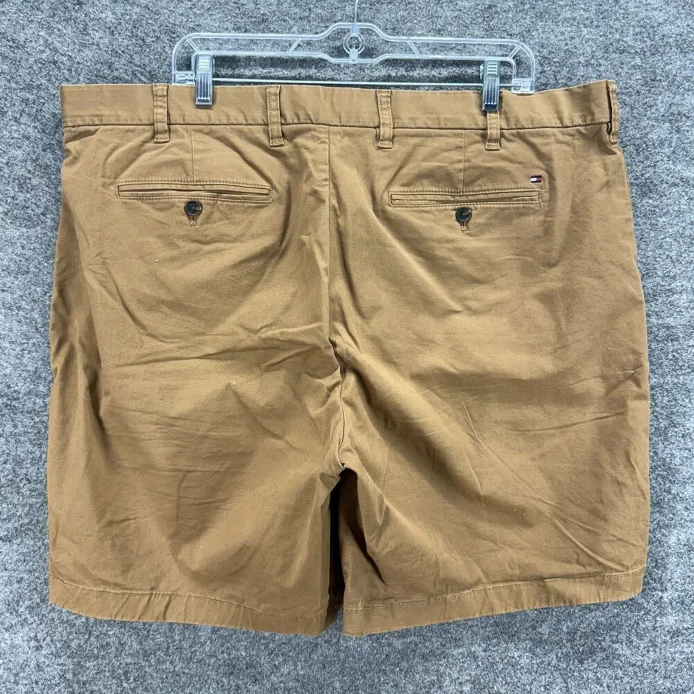 Tommy Hilfiger Shorts Men 40 Brown High Rise Chino Flat Front Cotton Pockets